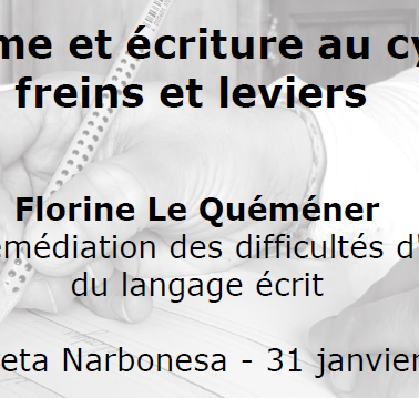 graphothérapie déblocage scolaire écriture lecture orthographe dys troubles des apprentissages narbonne